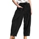 thumbnail image 1 of Women's Corduroy Pants Loose Wide Leg Pants Casual Elastic Waist Wide Leg Harem Pants with Pockets Khaki XXL, 1 of 4