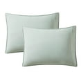 thumbnail image 6 of Mainstays Solid Textured Box Crinkle Quilted Pillow Sham, Light Green, Standard/Queen, Soft Wash, 2 Pack, All Ages, 6 of 6