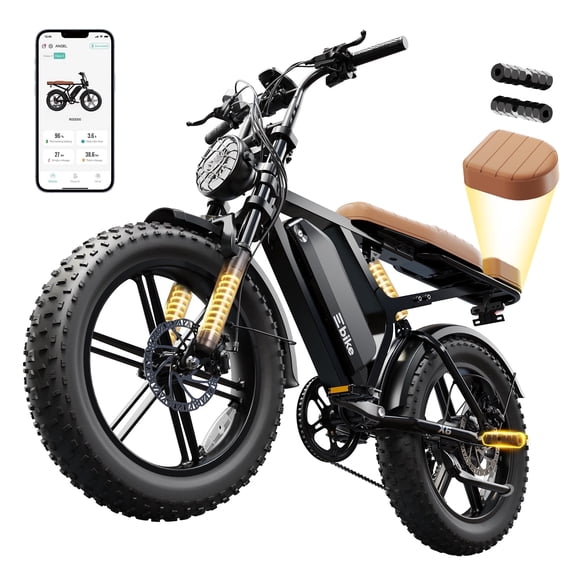 SISIGAD Electric Bike for Adults,20"x4.0 Fat Tire E Mountain Bicycle,750W Motor 48V15Ah Battery SGS