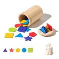 thumbnail image 1 of B Wooden Color Sorting Tube Educational Toy Shape Matching Game Fine Motor Skills Development Activity For Toddlers 0.503 Lbs, 1 of 3