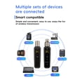 thumbnail image 3 of 2X Convertidor de Micrófono Inalámbrico Uhf Transmisor Receptor Xlr para Micrófono Adaptador Receptor Transmisor de Guitarra 640-690Mhz, 3 of 5