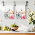 thumbnail image 3 of Summer Tropical Kitchen Towels Set of 4, Watercolor Palm Leaves Butterfly Flower Absorbent Dish Towels for Kitchen, Microfiber Hand Towel, Quick Drying Tea Towel for Cleaning Decorative Dishcloths, 3 of 7