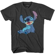 Disney Lilo and Stitch Winky Wink Adult T-Shirt (Charcoal Heather, Medium)