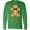 Kelly Green, variant on Inktastic Cute Gingerbread Man with Red Plaid Bowtie Long Sleeve T-Shirt
