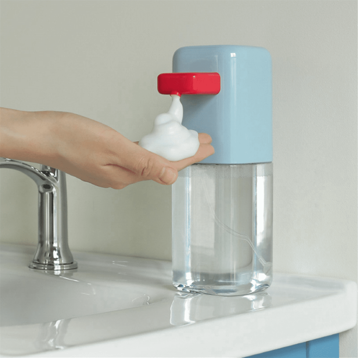 Automatic Inductive Soap Dispenser Foam Washing Phone Smart Hand Washing Soap Dispenser Alcohol Disp ABS
