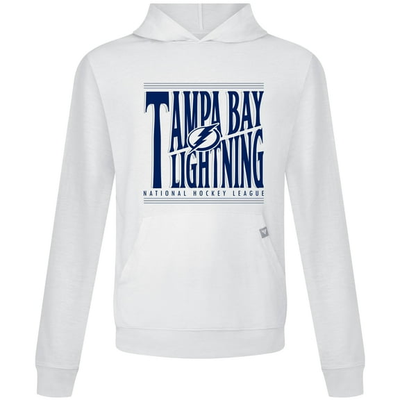 Men's Levelwear  White Tampa Bay Lightning Relay Powerhouse Pullover Hoodie
