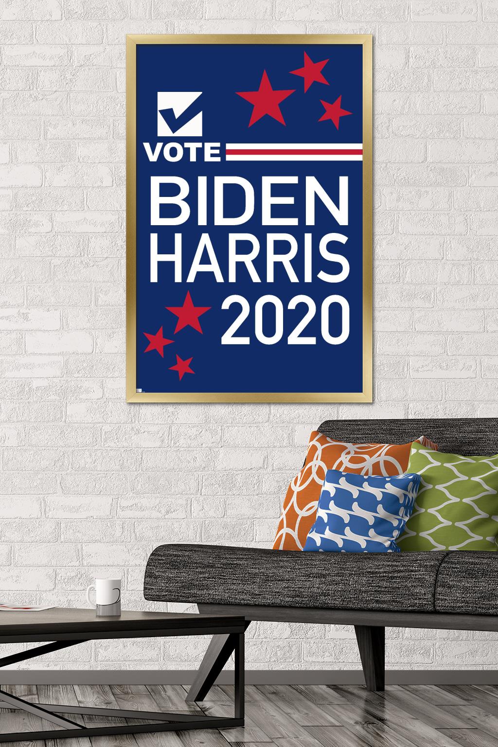 Trends International Vote - Biden/Harris 2020 Wall Poster 24.25" x 35.75" x .75" Gold Framed Version