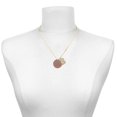 thumbnail image 2 of Delight Jewelry Acrylic Medium Disc Rose Gold-tone - Large Goldtone Crystal Initial - B - Charm Necklace, 17.5"+2", 2 of 4