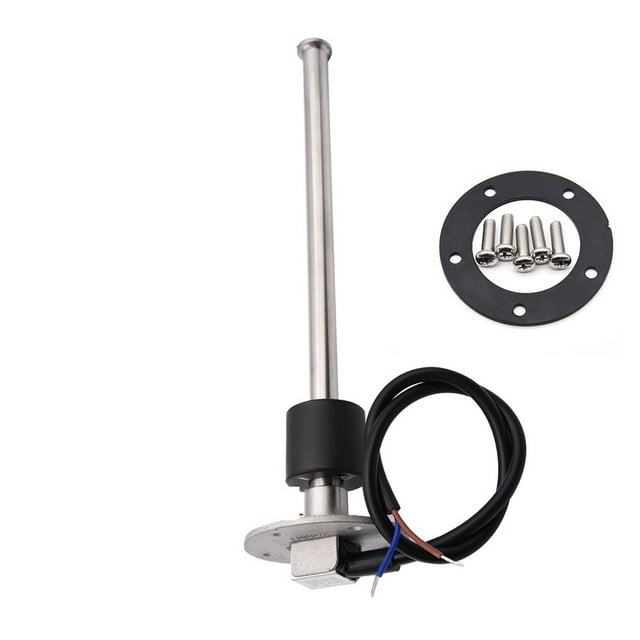 Indicateur de Niveau de Carburant pour Bateau Marin 52mm avec Capteur de Niveau de Carburant 100-300mm 0-190ohm Réservoir d'Huile Indicateur de Niveau Rétroéclairage Rouge, Facile à Installer