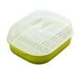 thumbnail image 1 of 1pc Steamed Buns Steamer Microwave Oven Special Box Kitchen Steamer Heats up for Kitchen (Green), 1 of 4