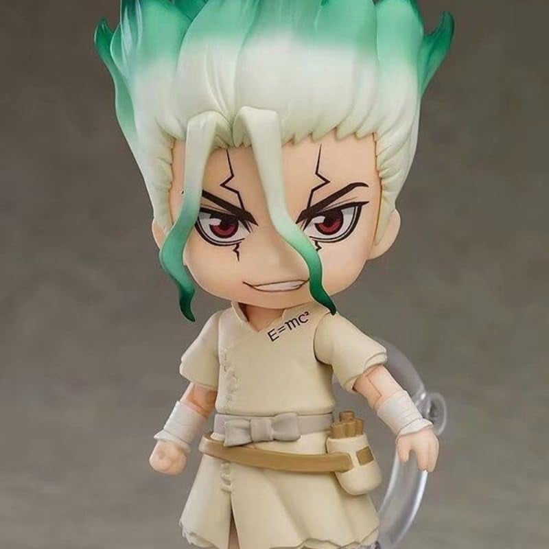 New Ishigami Figure, Fighting Q Version Ishigami Senkuu Movable Action Figure 10cm/3.9inch PVC Character Statue Collection for Anime Fans Gift