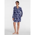 thumbnail image 3 of Joyspun Women's Dreamy Soft Collection Notch Collar Sleepshirt with Long Sleeves, Sizes XS-3X, 3 of 6