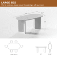 thumbnail image 5 of MAYEERTY 67x33.5x30in Oval Dining Table with V-Shaped Legs, Natural Wood Color, 5 of 7
