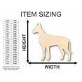 thumbnail image 2 of Unfinished Wood Great Dane Dog Shape - Animal - Pet - Craft - up to 46" DIY 30" / 1/2", 2 of 3