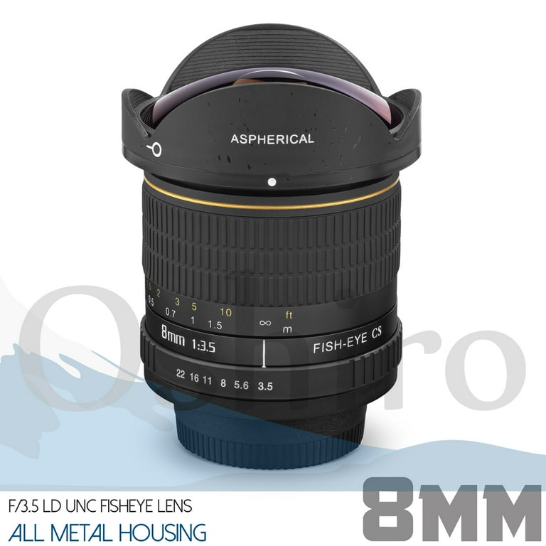 Oshiro 8mm LD UNC AL Wide Angle Fisheye Lens for Nikon D5