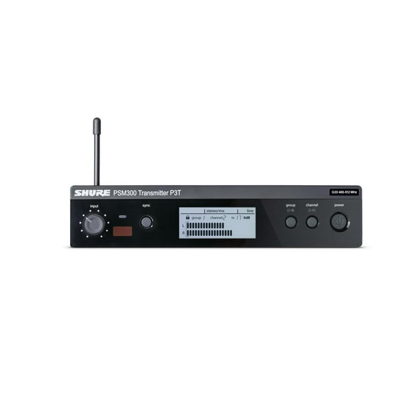 Transmisor inalámbrico Shure P3T para monitoreo personal PSM300