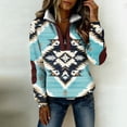 thumbnail image 5 of WEIWEN Quarter Zip Sweatshirt for Women Trendy 2026 Sherpa Western Aztec Fall Outfits Womens Sweaters Dressy Casual Long Sleeve Collared Zip Up Jackets Mint Green, L, 5 of 7