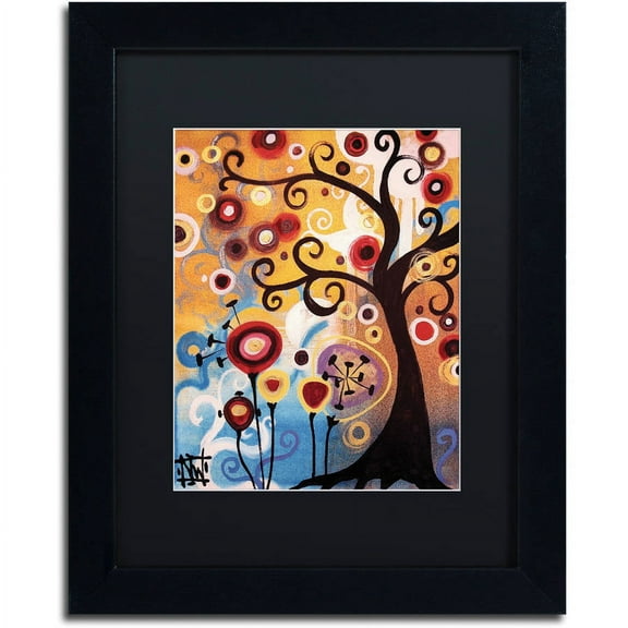 Trademark Fine Art "17" Canvas Art by Natasha Wescoat, Black Matte, Black Frame