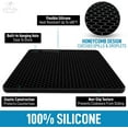 thumbnail image 2 of Zulay Kitchen 4 Pack Silicone Trivet Mat Set 7”x7” Silicone Pot Holders - Black, 2 of 7