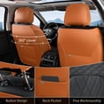 thumbnail image 6 of FLORICH Car Seat Covers Front Pair, Universal Leather Seat Covers Full Coverage, Waterproof for Most Car Truck SUV, Brown & Black, 6 of 9