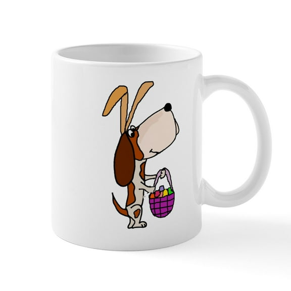 CafePress - Basset Hound Easter Mugs - 11 oz Ceramic Mug - Novelty Coffee Tea Cup