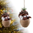 thumbnail image 1 of Wooden Hat Squirrel Rope Sisal Desktop Hand Woven Pendant for Home and Unique, 1 of 5