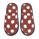 thumbnail image 1 of Fotbe Maroon And White Polka Dot Pantuflas Peludas para Mujer con Estampado, Zapatillas de Peluche, Zapatos de Invierno para Casa, Uso Interior y Exterior-Medium, 1 of 8