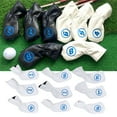 thumbnail image 3 of Iron Club Headcovers Golf Club Cover, 9PCS 252g Golf Putter Headcover, Para Palos De Golf Golfistas Amantes Principiantes Campo De Golf OTVIAP Blanco, 3 of 8