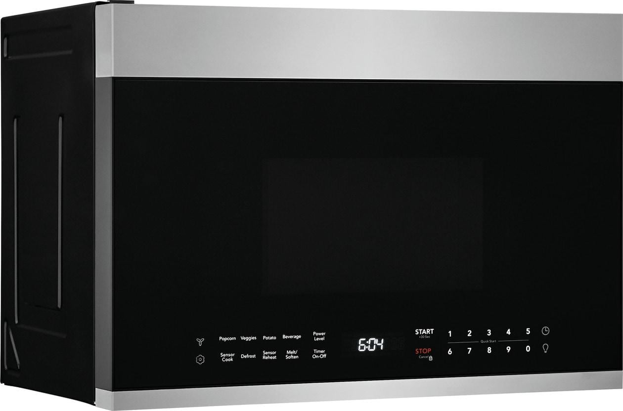 Frigidaire UMV1422US 24 Over-the-Range Microwave with 1.4 cu. ft. Capacity LED Cooktop Lighting Interior LED Lighting Automatic Sensor Cooking in Stainless Steel