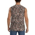thumbnail image 4 of Kdxio Zebra Skin And Leopard Print for Men's Muscle T-shirt,Sleeveless for Workout Running Athletic Gym Lounge Casual, 4 of 7