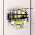 thumbnail image 3 of Magnetic Spice Rack,Magnetic Paper Towel Holder Super Magnetic Shelf Spice Rack Spice Organizer for Kitchen Organization and Storage Kitchen Storage Magnetic Spice Rack for Refrigerator Black Type B, 3 of 10