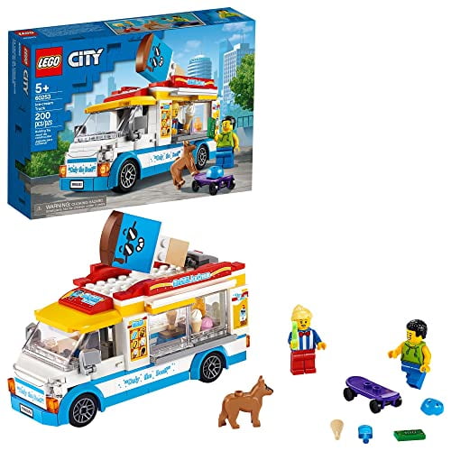 LEGO City Great Vehicles Ice-Cream Truck 60253 Building Toy Set for Kids, Boys, and Girls Ages 5+ (200 Pieces)