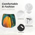 thumbnail image 6 of Lsque Mango In The Rain Printed Women's Running Shorts with Liner Pockets,Elastic Quick Dry Workout Athletic Gym Yoga Shorts,Womens High Waist Shorts-X-Large, 6 of 9