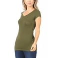 thumbnail image 2 of Women's Basic Short Sleeve V Neck T-Shirt Top, 2 of 4