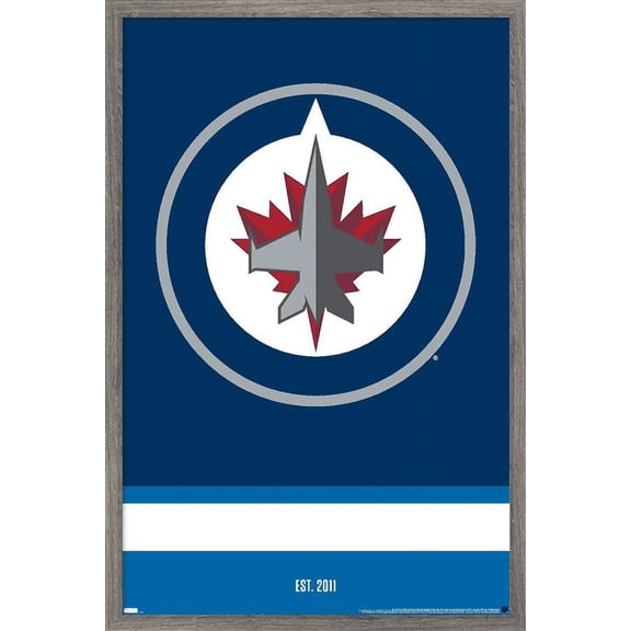 NHL Winnipeg Jets - Logo 21 Wall Poster, 14.725" x 22.375", Framed