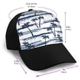 thumbnail image 2 of Naloa Retro Coconut Tree Adult adjustable Print Baseball Hat, Patchwork curved brim baseball capfor Men and Women, One Size, 2 of 5