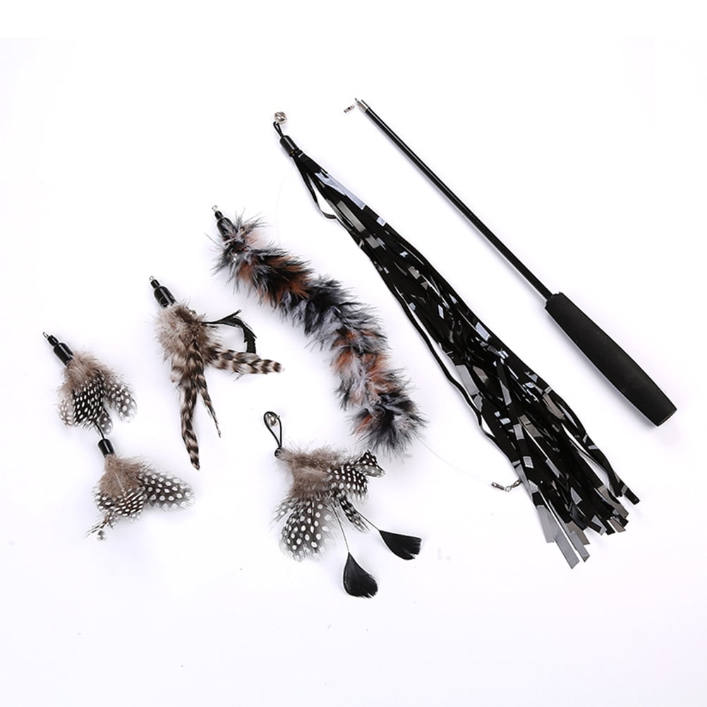 Milisten Black Cat Toys with Ribbon Pet Engagement Set 6 Pieces