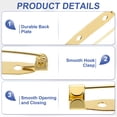 thumbnail image 3 of Uxcell 100 Pcs Broche Pin Back, 15mm (0.59") Broches de seguridad con cierre, Amarillo, 3 of 7