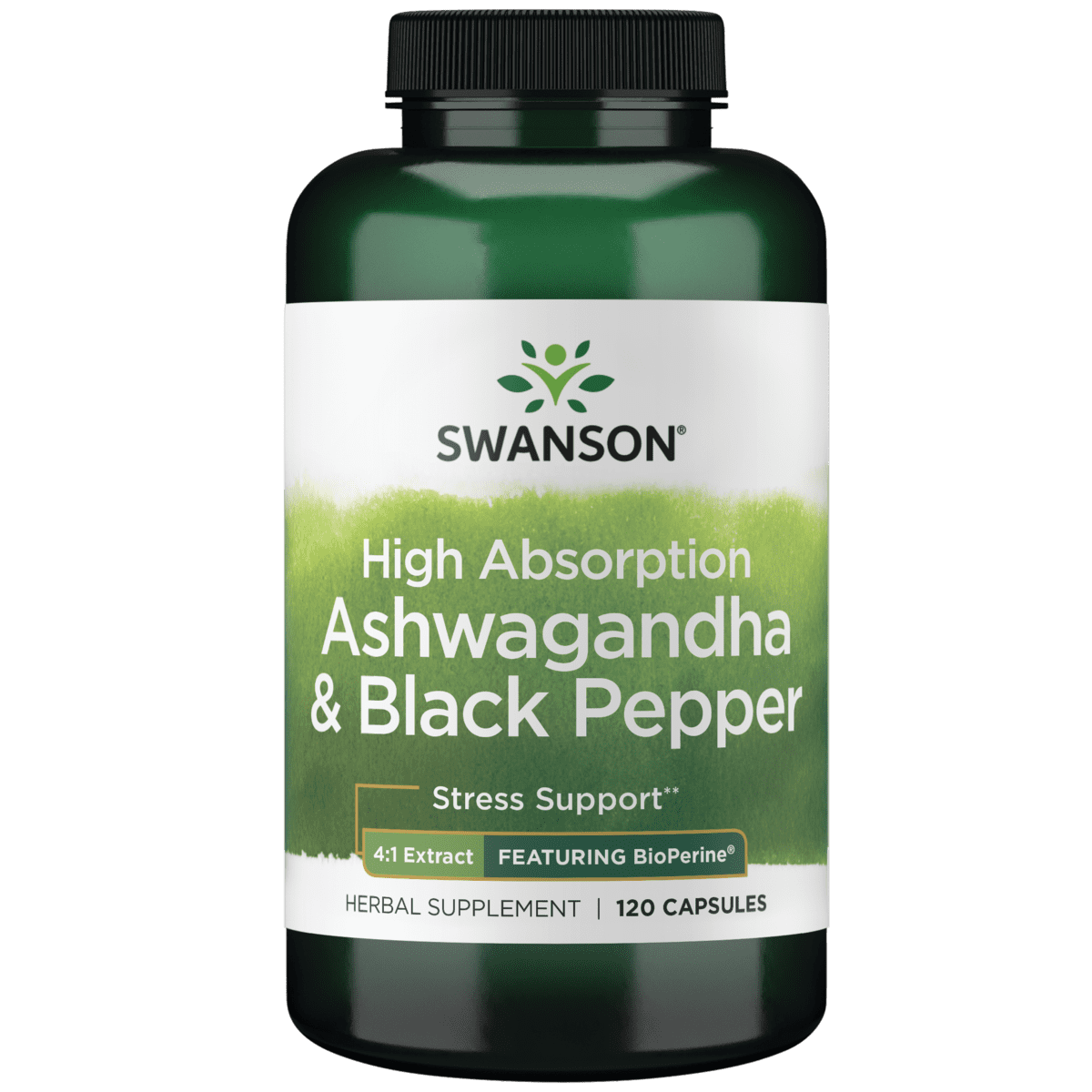 Swanson High Absorption Ashwagandha & Black Pepper - Featuring Bioperine