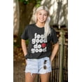 thumbnail image 4 of Feel Do Good Heart Inspiring Saying Women's Plus Size Graphic Tee Brisco Brands 2X, 4 of 5