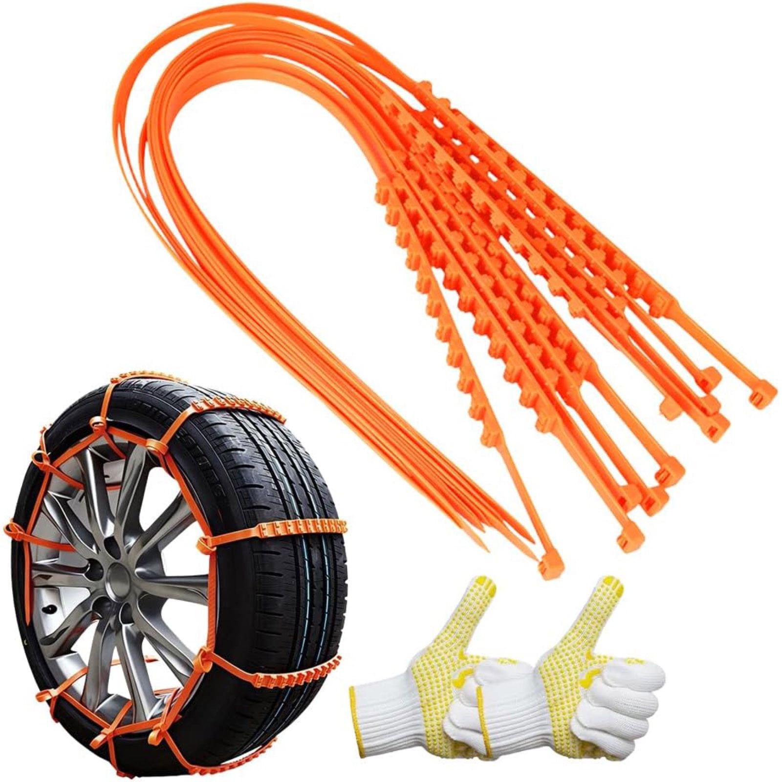 Universal Anti-Skid Snow Chain, Plastic Emergency Auto Tire Chains