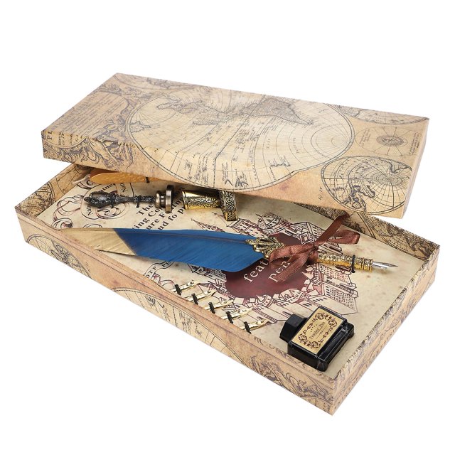 Fountain pen set, quill pen, fountain pen...