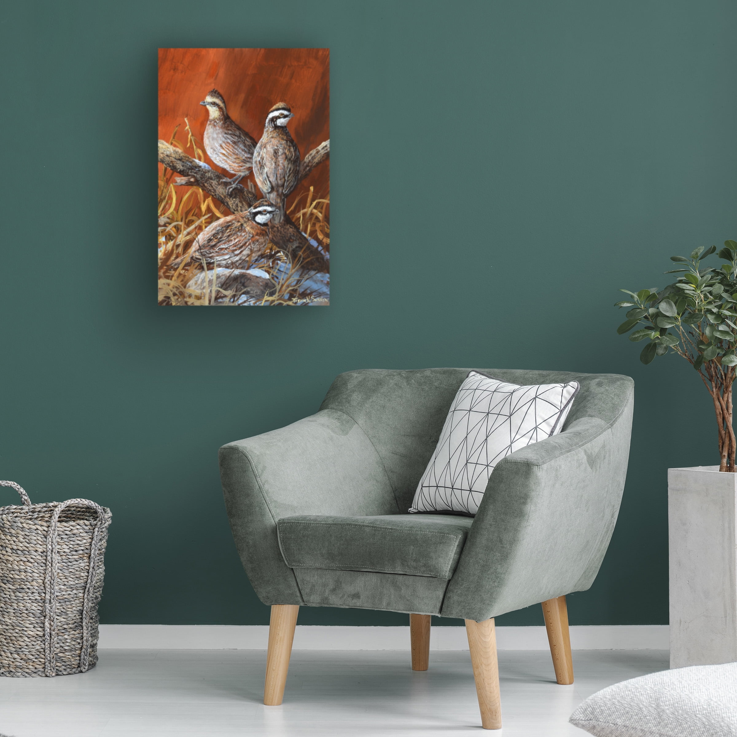Trevor V. Swanson 'Bobwhite Trio 4' Canvas Art