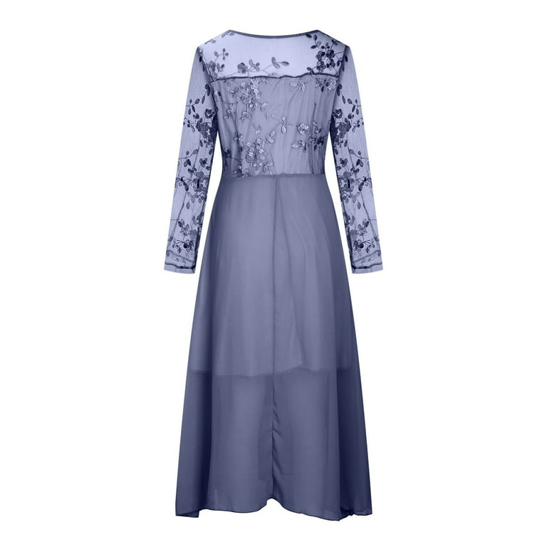 TBKOMH Dresses for Women 2023, 2023 Spring and Summer Prom Dresses Cocktail  Dress Shein Dresses for Women Crewneck Lace Flowy Tiered Midi Dresses 