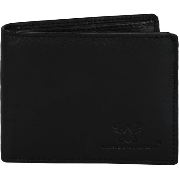 Genuine Leather RFID Blocking Wallet for Men | Slim Bifold Design with Zipper Coin Pocket, ID Window & Multiple Card Slots