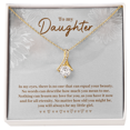 thumbnail image 3 of To My Daughter In My Eyes Alluring Ribbon Necklace Message Card, 3 of 7