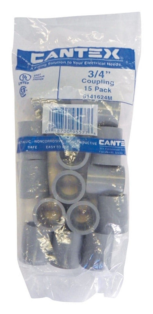 Cantex R6141624M PVC Conduit Coupling 0.75 In. - Walmart.com