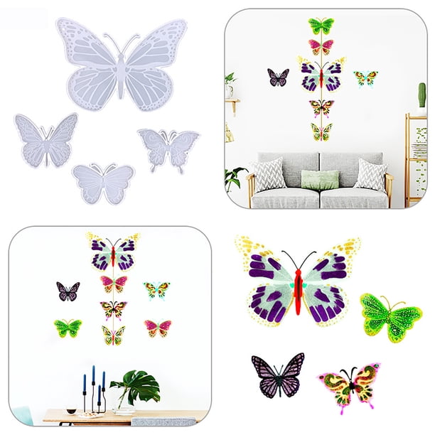 Moldes de silicona de mariposa para decoración del hogar Mini molde Wdftyju colgante de mariposa para llavero porcelana fría para modelado de cortadores de arcilla polimérica
