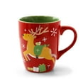 thumbnail image 6 of Gibson Home Santa Smile 15 oz. Stoneware Mugs in Assorted Designs, Set of 4, 6 of 9