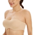 thumbnail image 1 of TRAHOO-Women's Smooth Seamless Strapless Bandeau Non Padded Underwire Minimizer Support Bras, 1 of 4